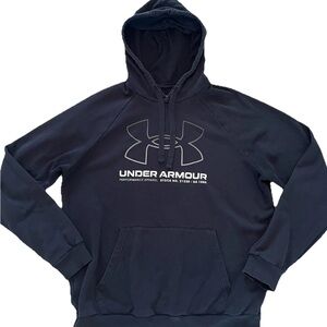 Under Armour UA Rival Lock Up Fleeve Pullover Hoodie Men Medium Black 1366724